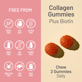Gummies au collagène NatureWise, avec les ingrédients listés