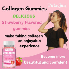 Gummies au collagène Putaojun montrant la texture des gummies