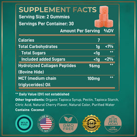 Gummies au collagène WILD FUEL avec une cuillère