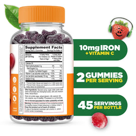 Gummies au fer Lifeable, vue de face avec étiquette