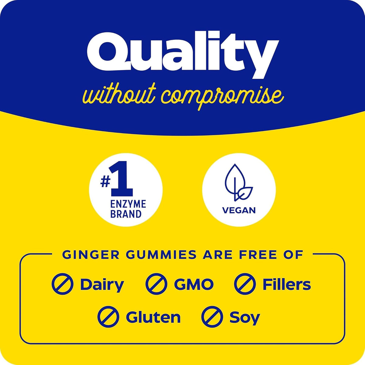 Gummies au gingembre Enzymedica avec un fond citron-gingembre