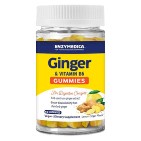 Gummies au gingembre et à la vitamine B6 Enzymedica, vue de face