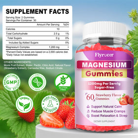 Gummies au magnésium Flyrocer avec saveur de fraise