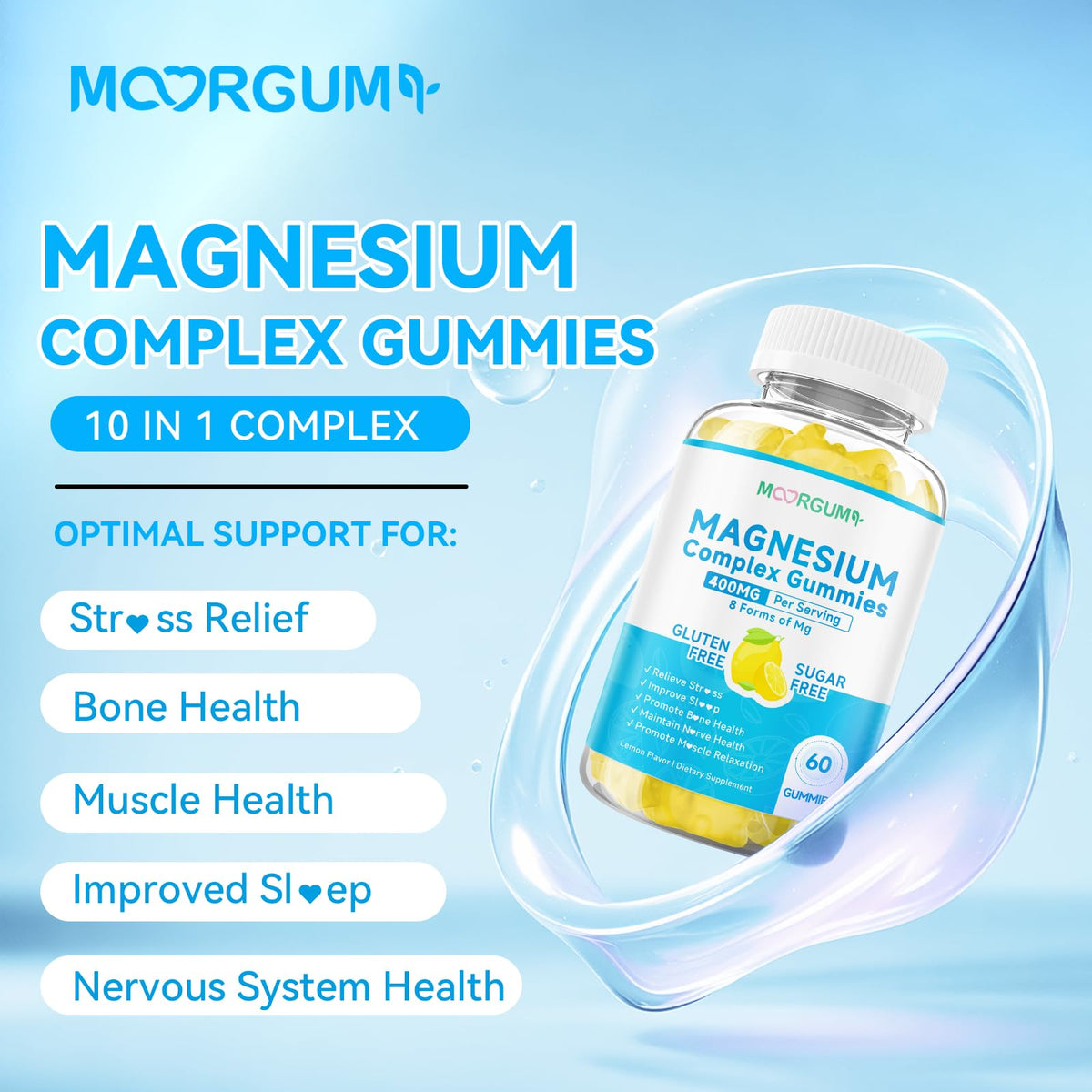 Gummies au magnésium MOORGUMY avec extrait d'ashwagandha