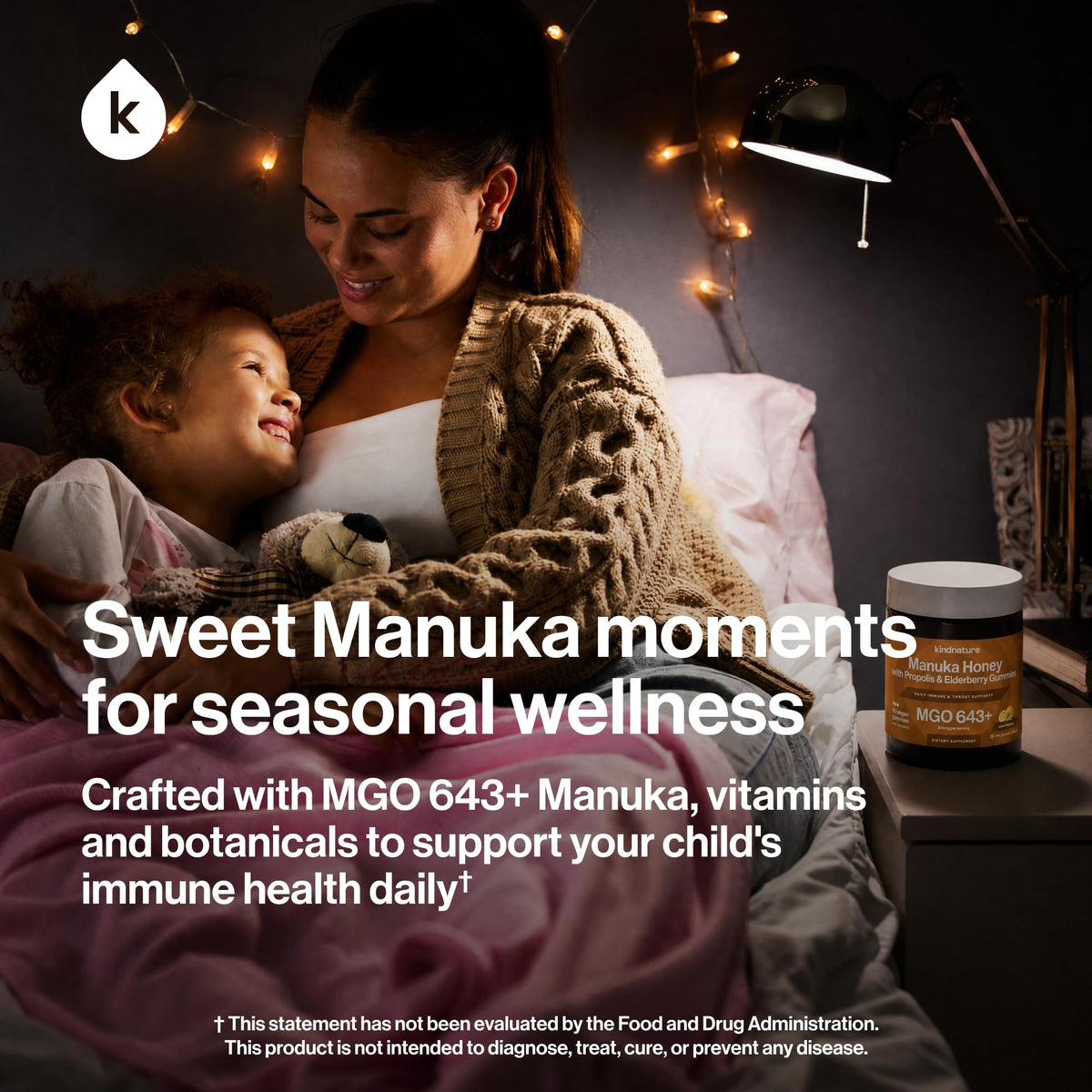 Gummies au miel de Manuka MGO 643+ de kindnature avec ingrédients