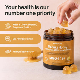 Gummies au miel de Manuka MGO 643+ de kindnature en contexte familial