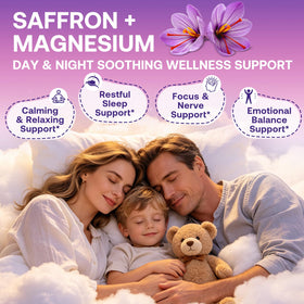 Gummies au saffran CNCHEF avec étiquette et informations nutritionnelles