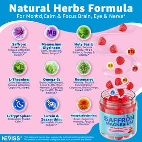 Gummies au Saffran et Magnésium de NEVISS sur une table