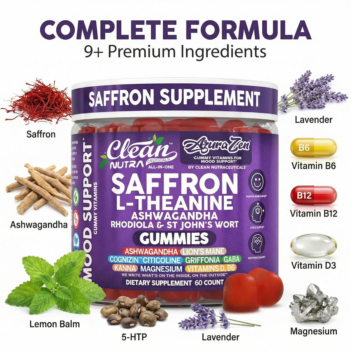 Gummies au safran dans une main