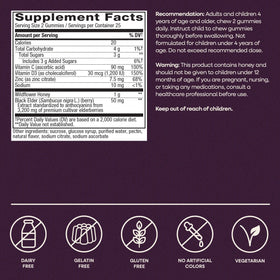 Gummies au sureau et miel sauvage Nature's Way, mise en scène sur une assiette