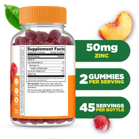 Gummies au zinc Lifeable avec goût de baies sur fond blanc