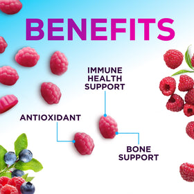 Gummies au zinc Nature's Nutrition avec une cuillère
