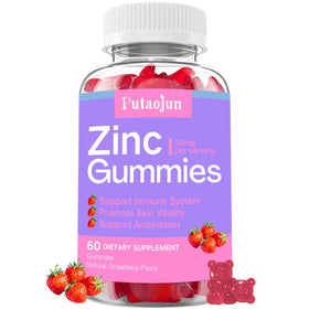Gummies au zinc Putaojun en bouteille, saveur fraise