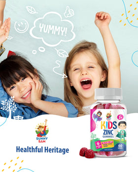Gummies au zinc SUNNY SAM en gros plan