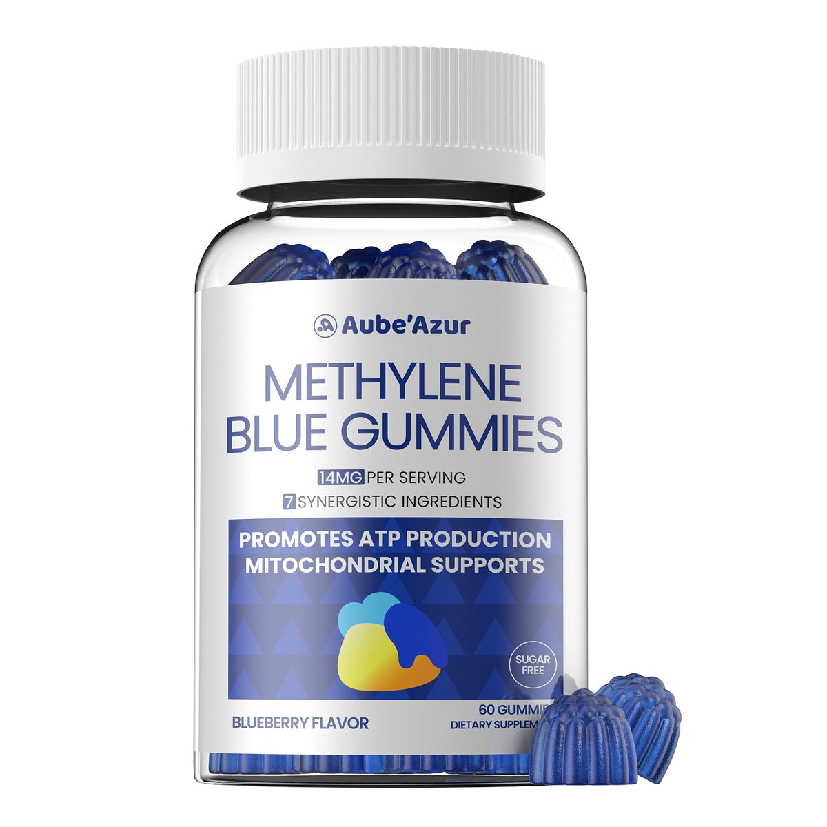 Gummies Aube'Azur Methylene Bleu 14mg vue de face