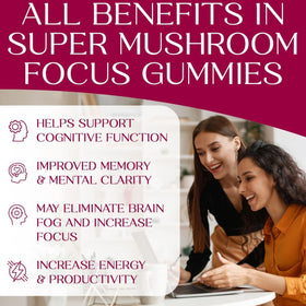 Gummies Auri aux champignons superfood, portion de 2 gummies