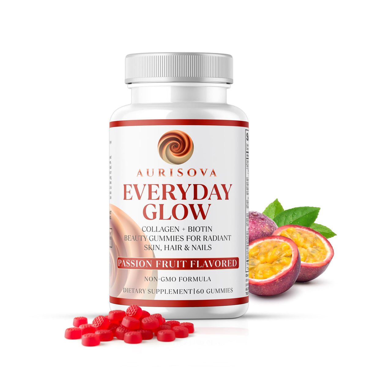 Gummies Aurisova Biotine 6000mcg et Collagène Marin, vue de face