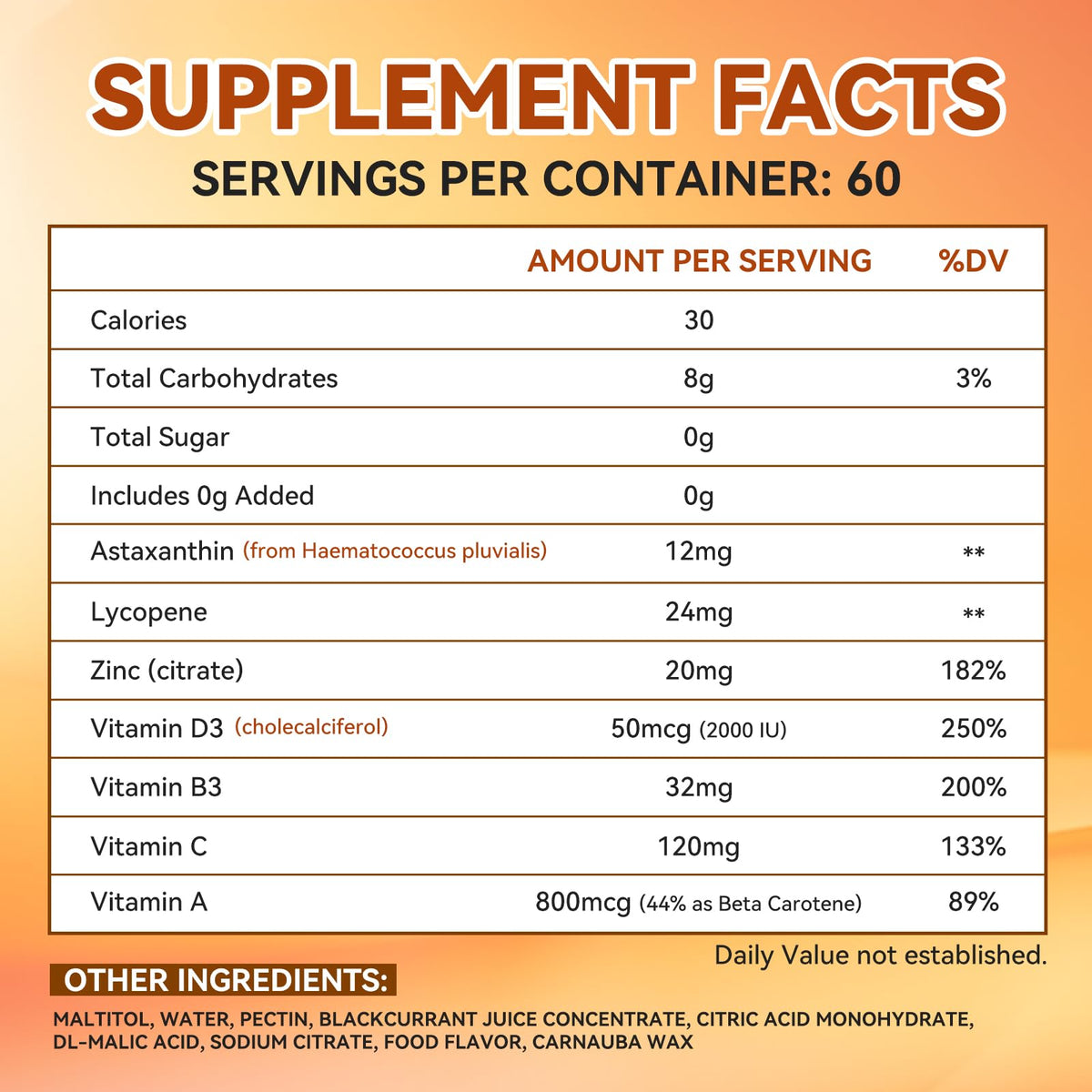 Gummies autobronzantes VITAL POWER montrant la texture des gummies