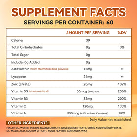 Gummies autobronzantes VITAL POWER montrant la texture des gummies