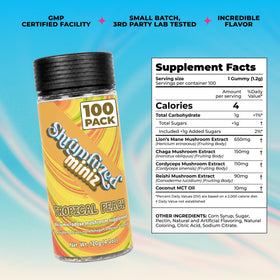 Gummies aux champignons Shrumfuzed, texture des gummies vue de près