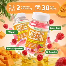 Gummies avec ingrédients clés, affichage sur table