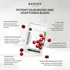 Gummies B-Complex Barker Wellness Co avec cuillère à mesurer