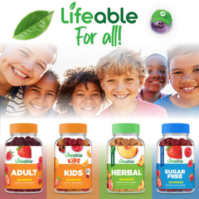 Gummies B-Complex Lifeable, présentation en groupe