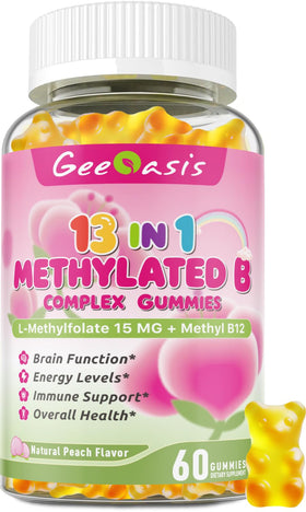 Gummies B Complex Methylé Geeoasis 60 pièces vue de face avec emballage