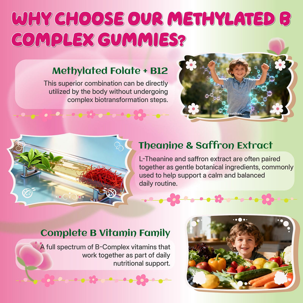 Gummies B Complex Methylé Geeoasis en format pratique à emporter