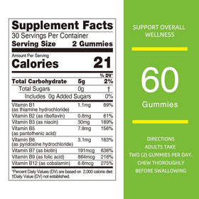 Gummies B-Complex Nature's Key avec goût d'orange, vue en gros plan