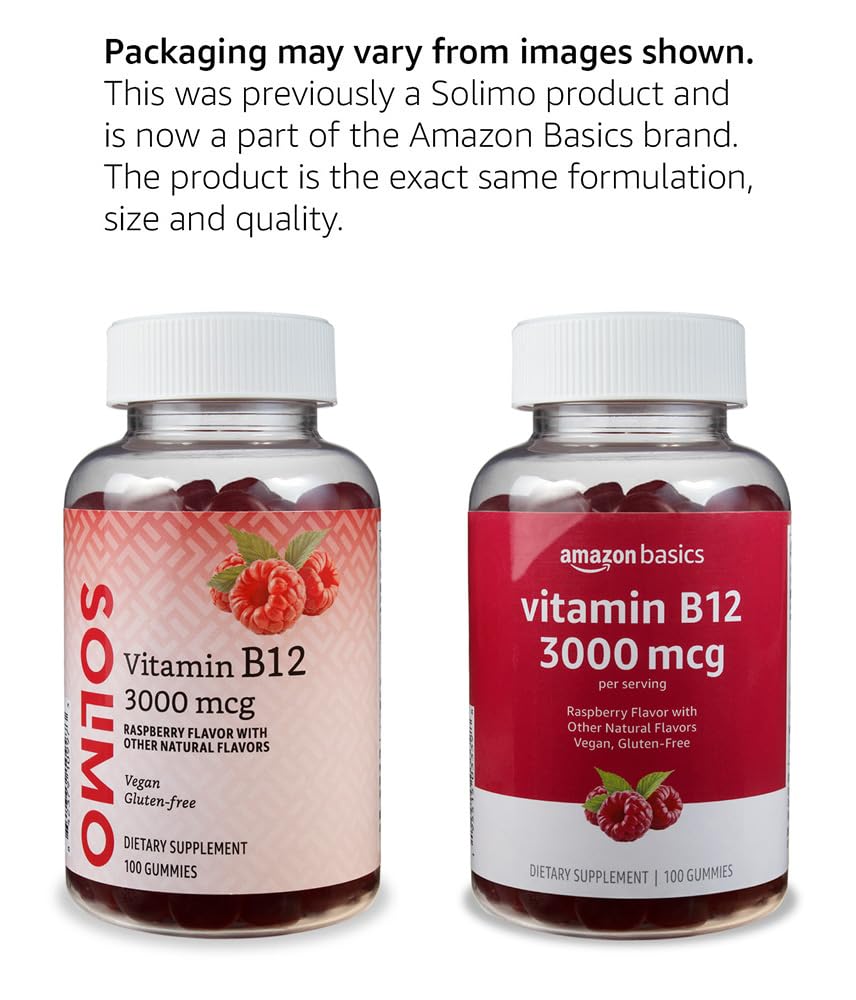 Gummies B12 3000 mcg Basics, présentation sur une table