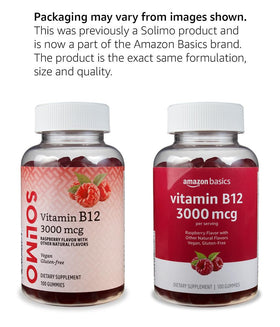 Gummies B12 3000 mcg Basics, présentation sur une table