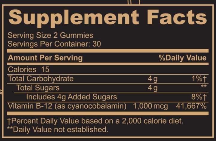 Gummies B12 Black Girl Vitamins avec goût de framboise