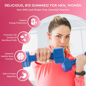Gummies B12 ReviNutra 5000 mcg avec fraise