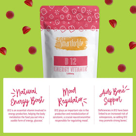 Gummies B12 Smart for Life framboise avec étiquette