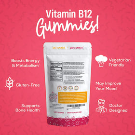 Gummies B12 Smart for Life framboise en gros plan