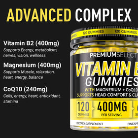 Gummies B2 400mg Premium Select Nutrition avec étiquette