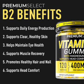 Gummies B2 400mg Premium Select Nutrition sur une table