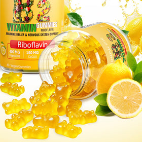 Gummies B2 Vitamine 400mg ourui one avec un fond neutre