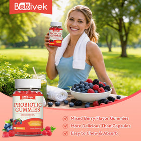 Gummies Babivek avec étiquette visible
