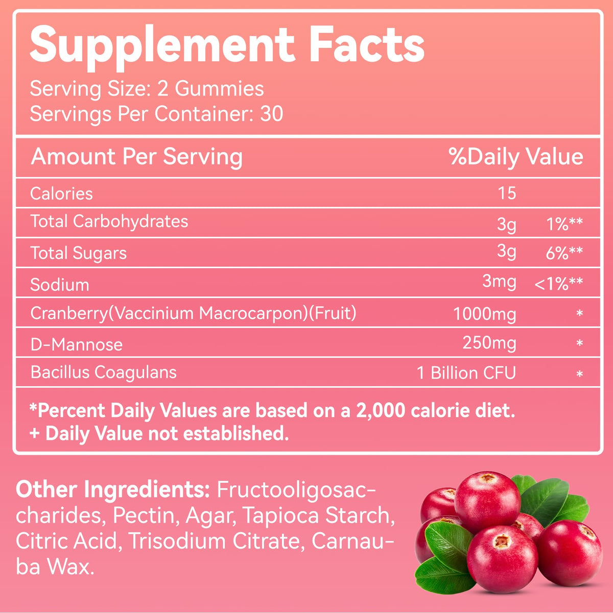Gummies Babivek canneberge avec un goût délicieux en forme de fruit