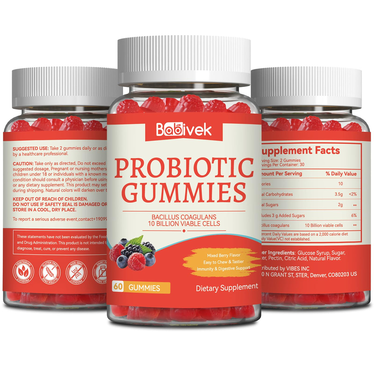 Gummies Babivek dans une main