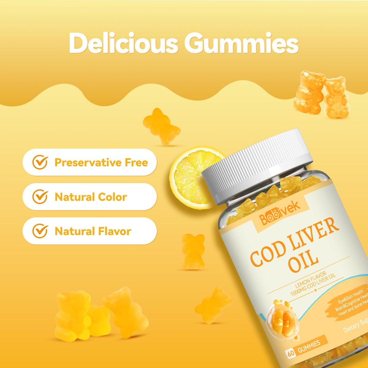 Gummies Babivek dans une main, mise en scène