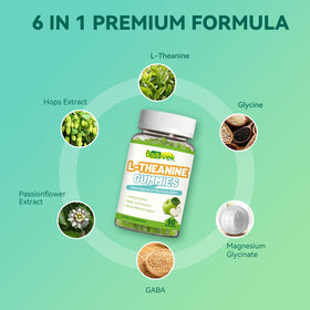Gummies Babivek L-Theanine 400mg avec étiquette et ingrédients