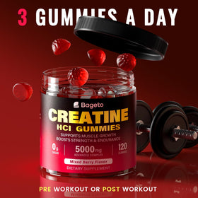 Gummies Bageto Complex Créatine HCl 5000mg en gros plan