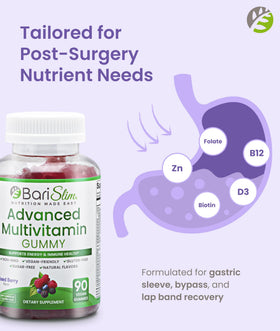 Gummies BariSlim montrant la texture et la couleur