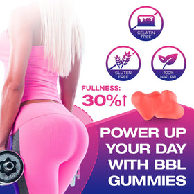 Gummies BBL, prise de deux gummies dans la main