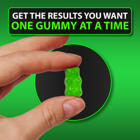 Gummies BBS pour barbe présentés avec d'autres produits de soins