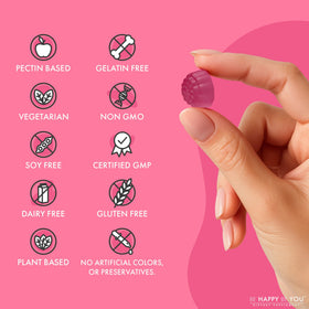 Gummies Be Happy Be You Biotine 10 000 mcg avec fraises