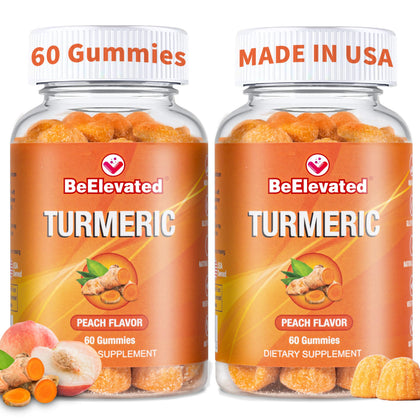 Gummies BeElevated au curcuma et gingembre en bouteille